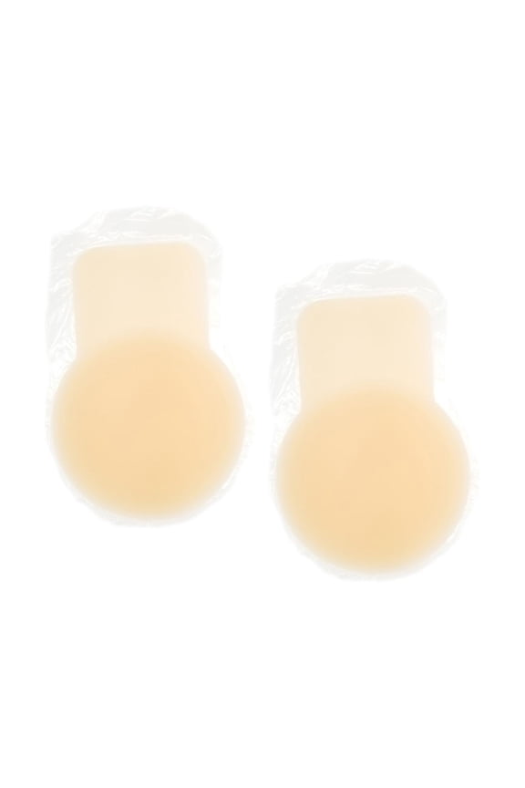 TELOLY Fullness 4.5" Beige Round Adhesive Silicone Reusable Nipple Cover
