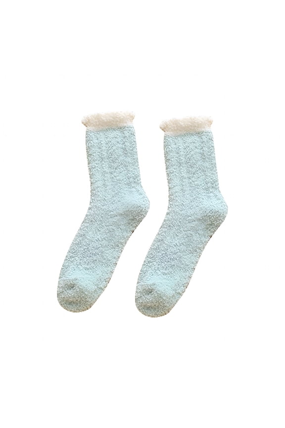 Fuzzy Slipper Socks Microfiber Sleeping Socks Soft Home Winter Socks for Women Thick