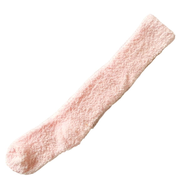 TELOLY Fuzzy Socks for Women,Non-Tightening Grip Boot Socks,Comfortable All-Day Wear Knee High Socks,Pink