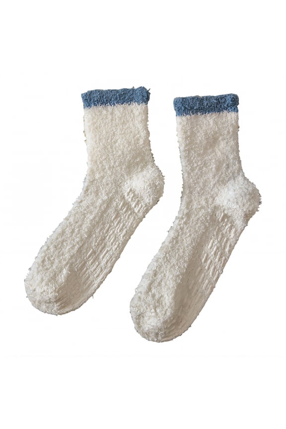 Fuzzy Socks for Women,Slipper Socks Slipper Socks for Women,Winter Long Socks for Women,White