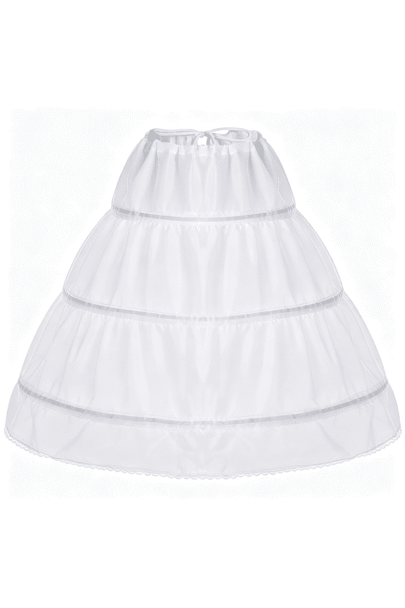 Girls Petticoat Underskirt with 3 Hoops Full Slip Crinoline Skirt Dress Slips for under Dresses Skirt Slips for under Dresses