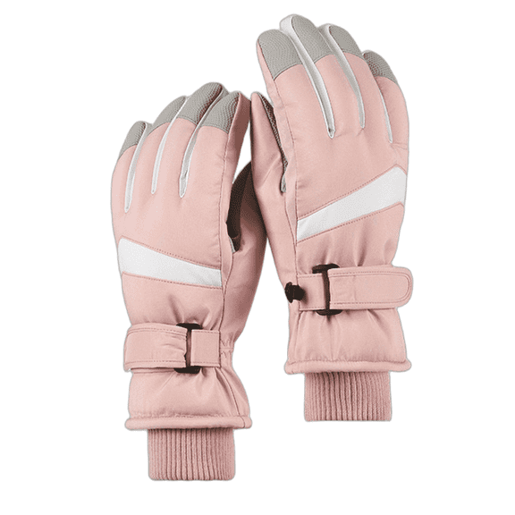 TELOLY Gloves for Cold Weather Strong Grip Gloves for Kids No Binding Snow Gloves Hand Warmth Pink Women
