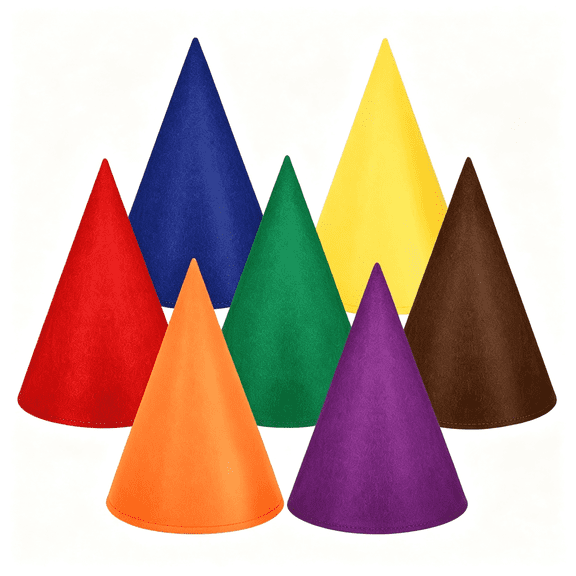 TELOLY Gnome Hats Felt Crayon Accessory Fairy Dunce Witch Dwarf Cone Hat for Adult Halloween Christmas Jester Hat