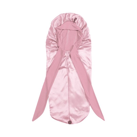 TELOLY Hair Bonnet Satin Hood Adjustable Size Bonnet for Sleeping,Pink