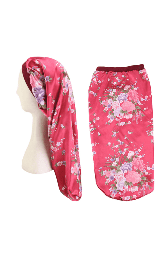 Hair Bonnet Summer Hood Long Tube Bonnet for Sleeping,Style 1