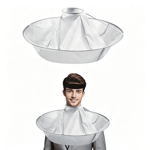 TELOLY Hair Cutting Capes for Adults,Professional Salon Barber Cape Set,Foldable Waterproof Self Haircut Kit for Men Women,Haircut Cape Apron Accessories,Black