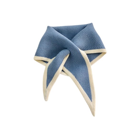 TELOLY Hair Scarf,Warm for Winter Head Wraps for Women,Versatile Triangle Shape Twisted Hate,Blue