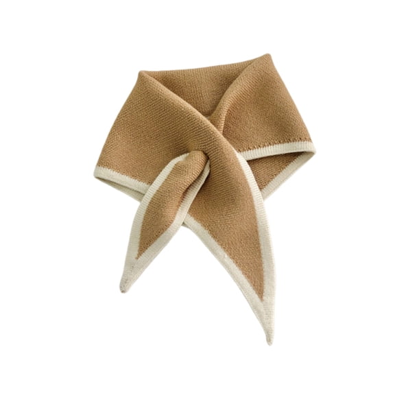 TELOLY Hair Scarf,Warm for Winter Head Wraps for Women,Versatile Triangle Shape Twisted Hate,Brown