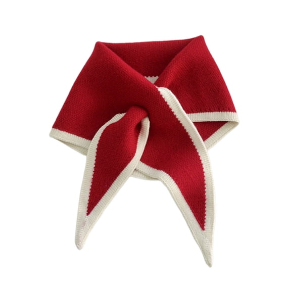 TELOLY Hair Scarf,Warm for Winter Head Wraps for Women,Versatile Triangle Shape Twisted Hate,Red