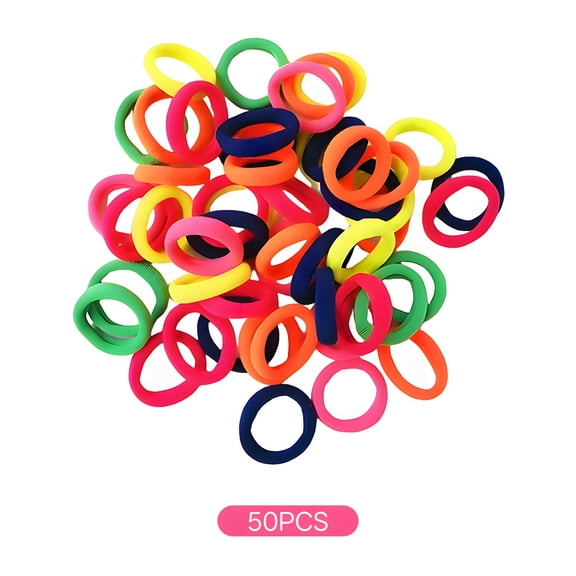 TELOLY Hair Ties Bold Toddler Hair Ties High Elasticity Scrunchies,Bright Colors