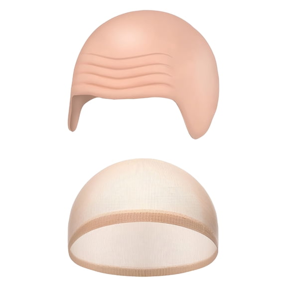 TELOLY Halloween Bald Cap Makeup Latex Bald Head Wig Caps Cosplay Costume for Adults Bald Caps for Adults 1Pcs