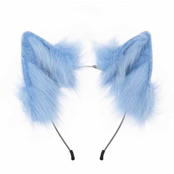 TELOLY Handmade Wolf Ears Headband Party Accessories Athletic Headband Men Head Ties for Women Headbands Athletic Workout Headbands for Men 90s Headbands for Men Sweatband Youth Runners Sweat Band