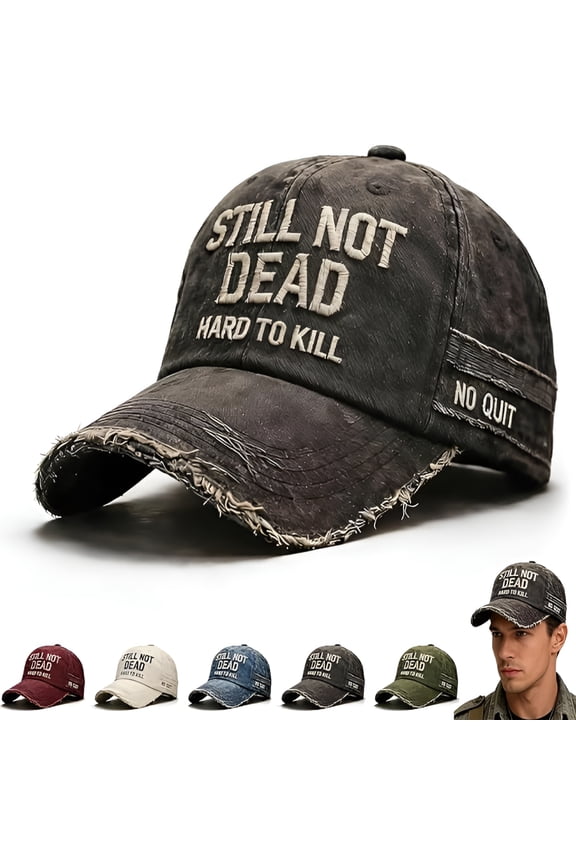 Hard to Kill Hat,Adjustable Distressed Embroidered Humorous Baseball Cap