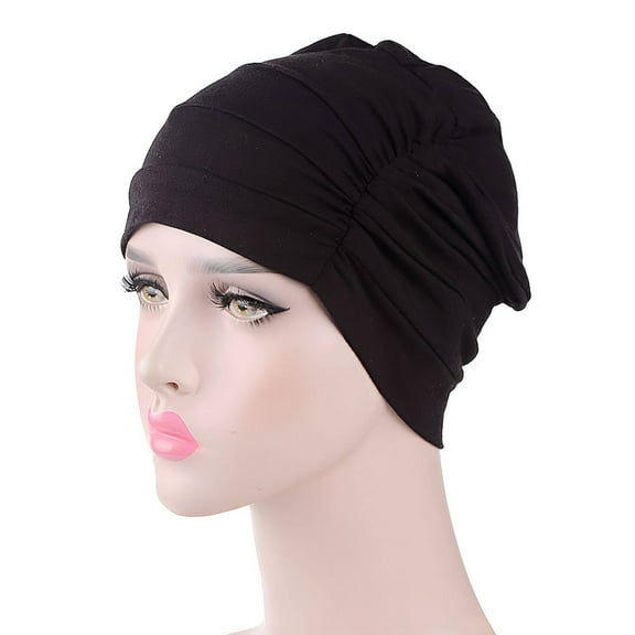 TELOLY Hats for Women,Protects Hair Turbans for Women,Prevents Tangles and Hair Loss Sleep Cap,Black