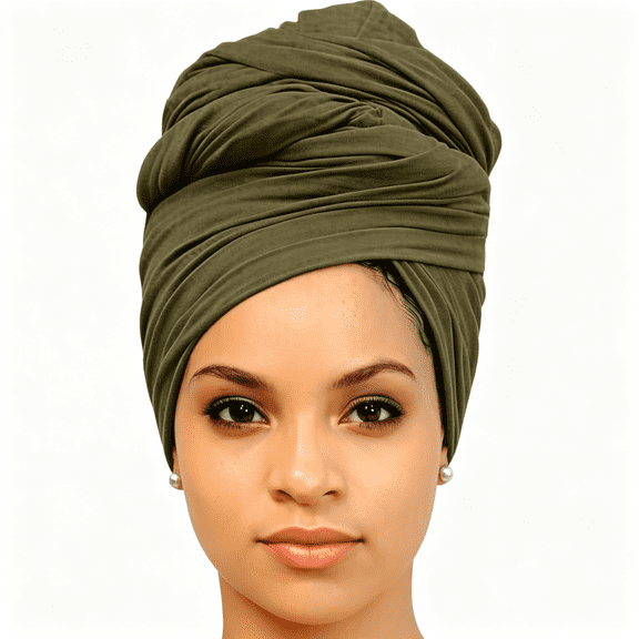 TELOLY Head Wraps for Black Women Stretch Head Scarf Long African Hair Wraps Turban Headwraps Jersey Headbands Head Wrap