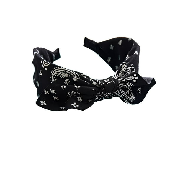 TELOLY Headbands for Women,Cloth Black Headband,Gym Accessories for Women,Black