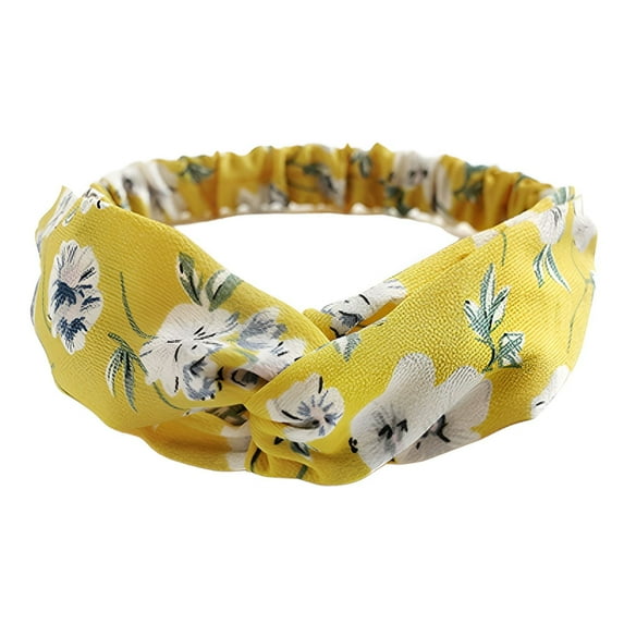 TELOLY Headbands for Women,Cloth Yellow Headband,Yoga Accessories for Women,Yellow