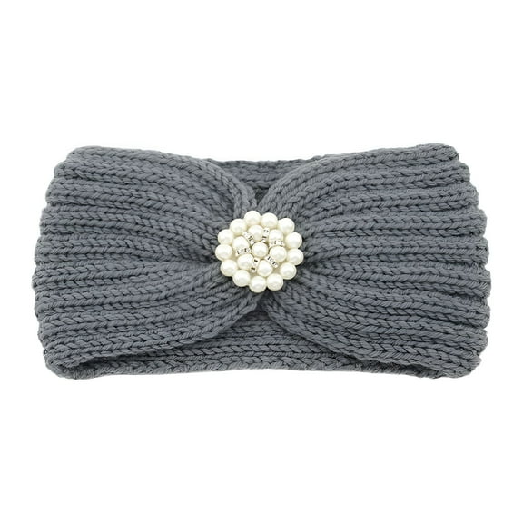 TELOLY Headbands for Women,Polyester Head Wraps,Cotton Headbands for Women,Gray