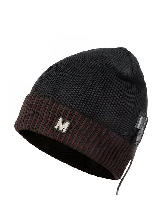 Heated Beanie Hat USB Rechargeable Outdoor Cycling Windproof Warm