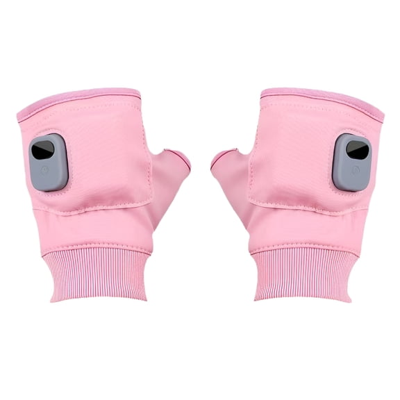TELOLY Heated Gloves Fingerless for Women Man Rechargeable Electric Touchscreen Wearable Cold Winter Work Arthritis Pain Relief Hand Warmers Hot Compress Reusable Heated Fingerless Gloves