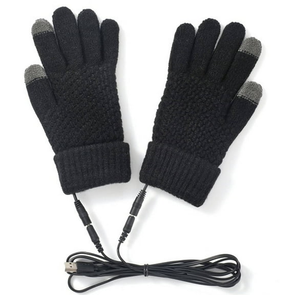 TELOLY Heated Gloves Quick Access Design Heated Gloves for Women Stylish Winter Gloves Electric Gloves Comfortable Grip Black