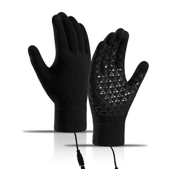 TELOLY Heated Gloves Usb Charging Design Winter Gloves Heating Function Heated Gloves for Women Warm and Comfortable,Dark Gray