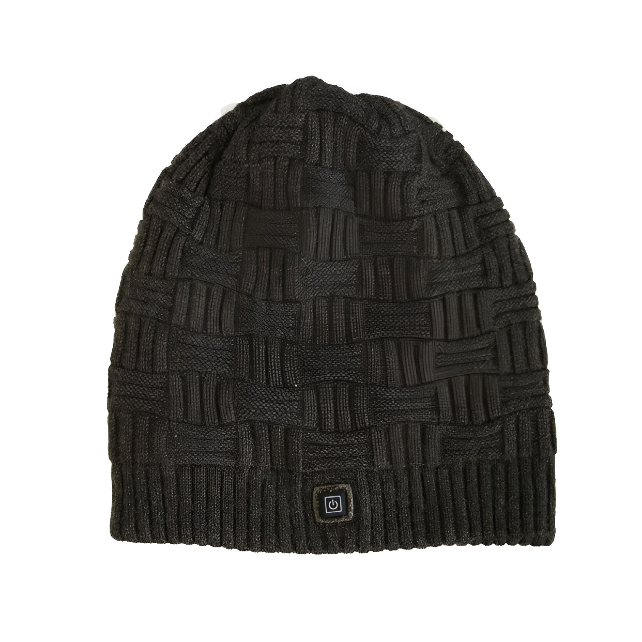 TELOLY Heated Hat - Men and Women Knitted Heating Hats,3400Mah Battery Pack,Warm Heating Beanie for Outdoor Skiing Sports,Adjustable Temperature Control