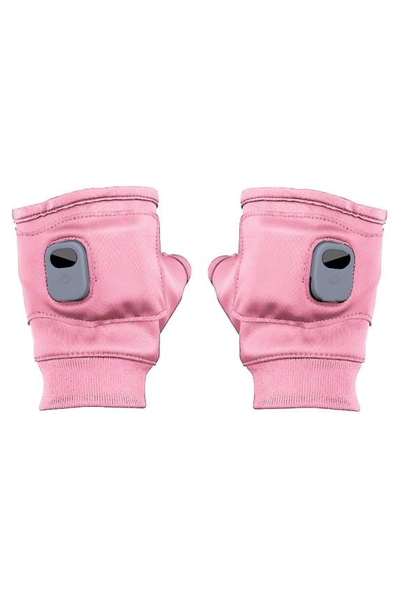 Heated Mittens for Women Unisex Heating Warm Ski Half Finger Gloves Mittens