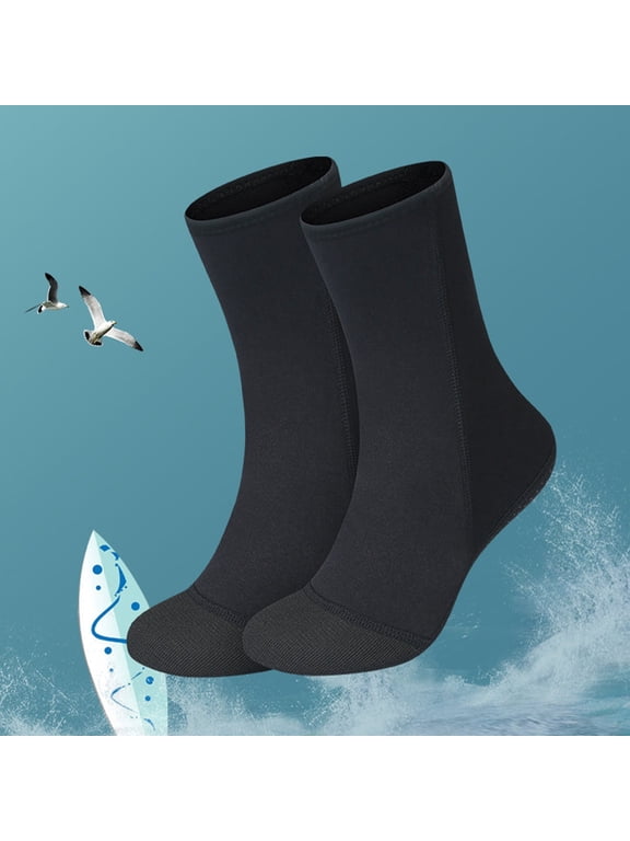Heavy Duty Dive Socks Chloroprene Rubber Waterproof Insulated Reinforced Sole Quick-Drying for Snorkeling Swimming Water Sports Men Women Comfortable Warm Footwear Anti-Slip Durable