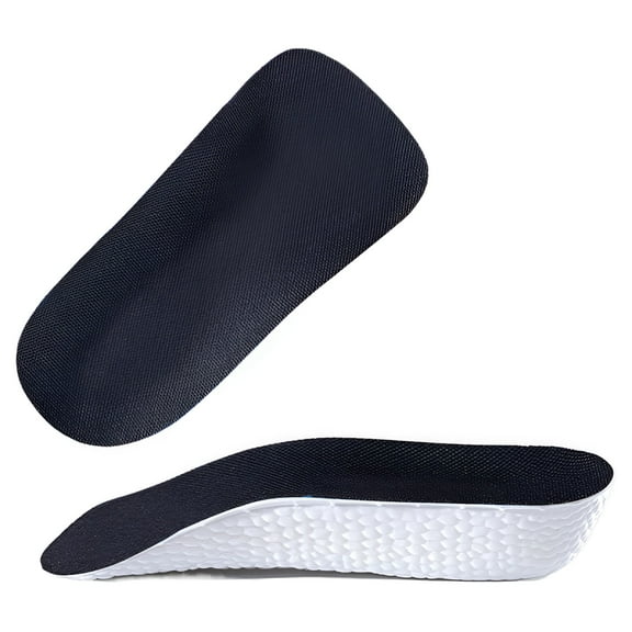TELOLY Height Increase Insoles Men Women Shoes Flat Feet Arch Support Orthopedic Insoles Sneakers Heel Lift Memory Foam Soft Shoe Pads Black White-1 Pair 3.5 Cm