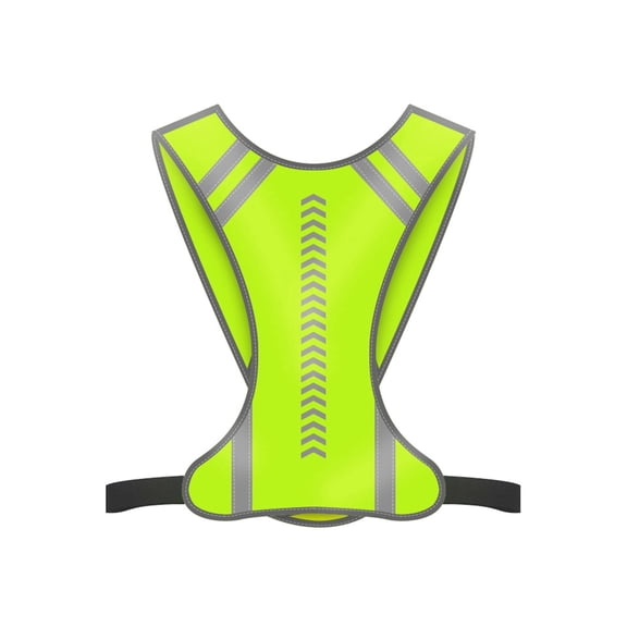 TELOLY High Visibility Vest,Reflective Safety Vest,Unisex Fluorescent Green Running & Cycling Vest,Emergency Guide Gear,Adjustable for All Sizes