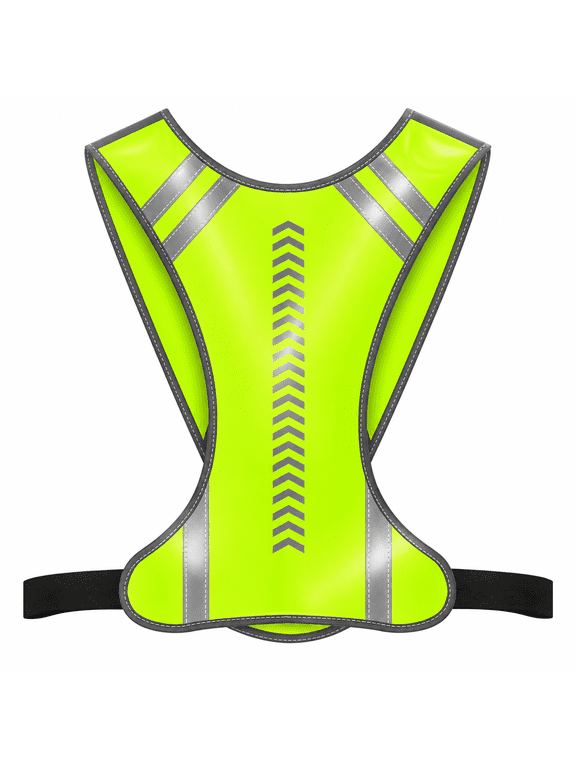 High Visibility Vest,Reflective Safety Vest,Unisex Fluorescent Green Running & Cycling Vest,Emergency Guide Gear,Adjustable for All Sizes