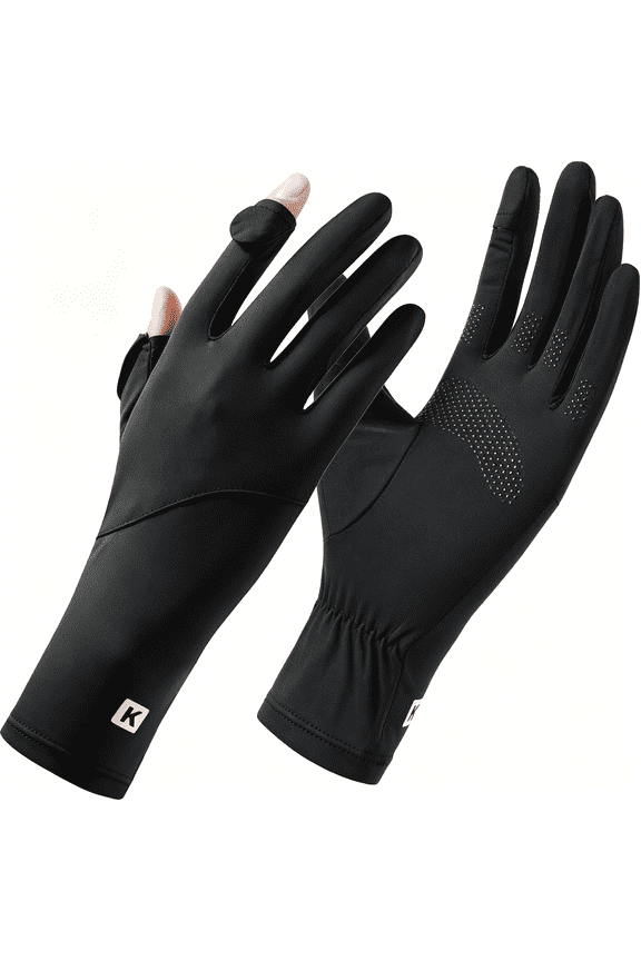 Ice Silk Sunscreen Gloves UV Protection Mittens Non-Slip Touch Screen Driving Gloves for Cycling Riding Golfing Hiking