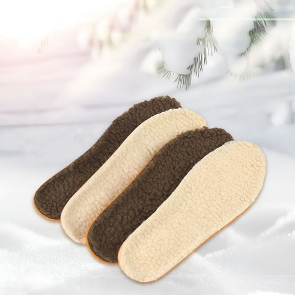 TELOLY Insoles Winter Boot Inserts Warm Boots Shoe Footbeds Replacement Sole Inner Pad Shoes Weather Cold Snow Fluffy Thermal