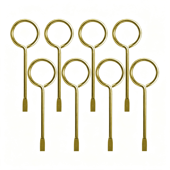 TELOLY Interior Emergency Key for Privacy Bathroombedroom (8, Interior Door Key Gold)