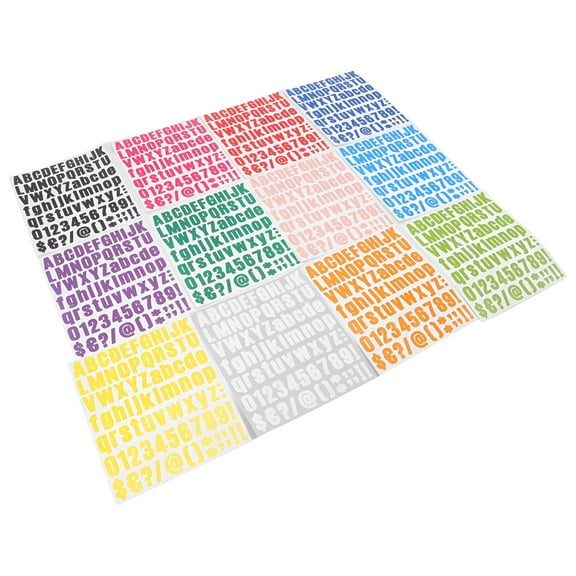 TELOLY Iron On Letters For Clothing Iron On Vinyl 12 Pcs Iron On Letters 12 Colors Abrasion Resistance Heat Transfer Sticker Iron On Transfer Sticker For Clothing