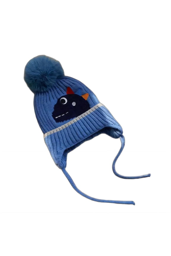 Kids Beanie,Comfortable Soft Fabric Boys Winter Hat,Cute Cartoon Design Kids Winter Hat,Camel