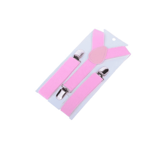 TELOLY Kids Belt Environmentally Friendly Child Suspenders Adjustable Length Light Boys Belt,Pink