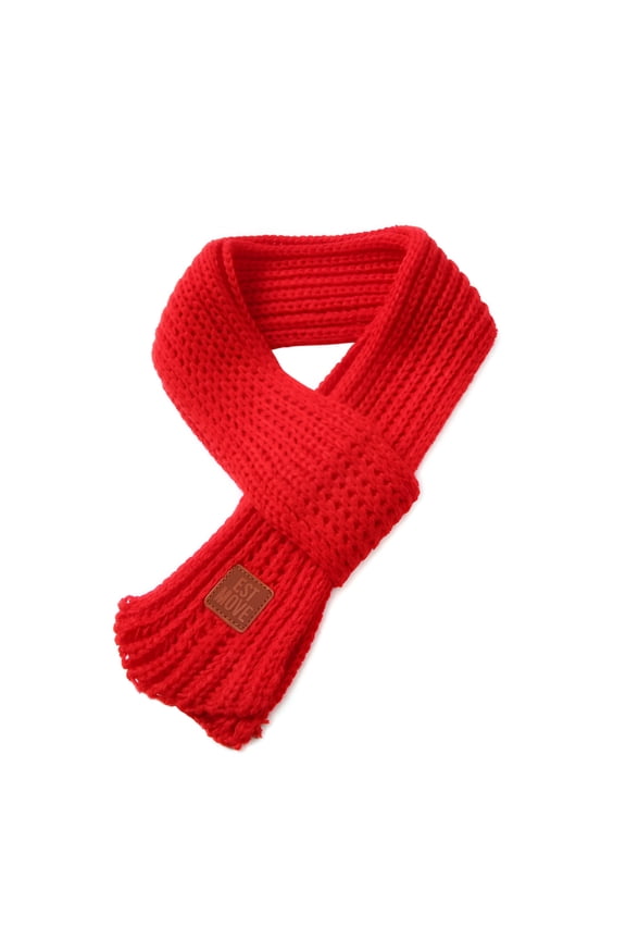 Kids Knitted Scarf Boys Girls Winter Warm Scarf Children Neckerchief Neck Warmer Shawl for Autumn Spring