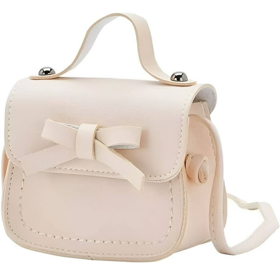 TELOLY Kids Purse,Small Crossbody Little Girl Purse,Kids Outings Mini Purse,White