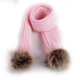thumbnail image 1 of TELOLY Kids Scarf,Pom-Pom Design Toddler Scarf,Comfortable Touch Pink Scarf,Pink, 1 of 6