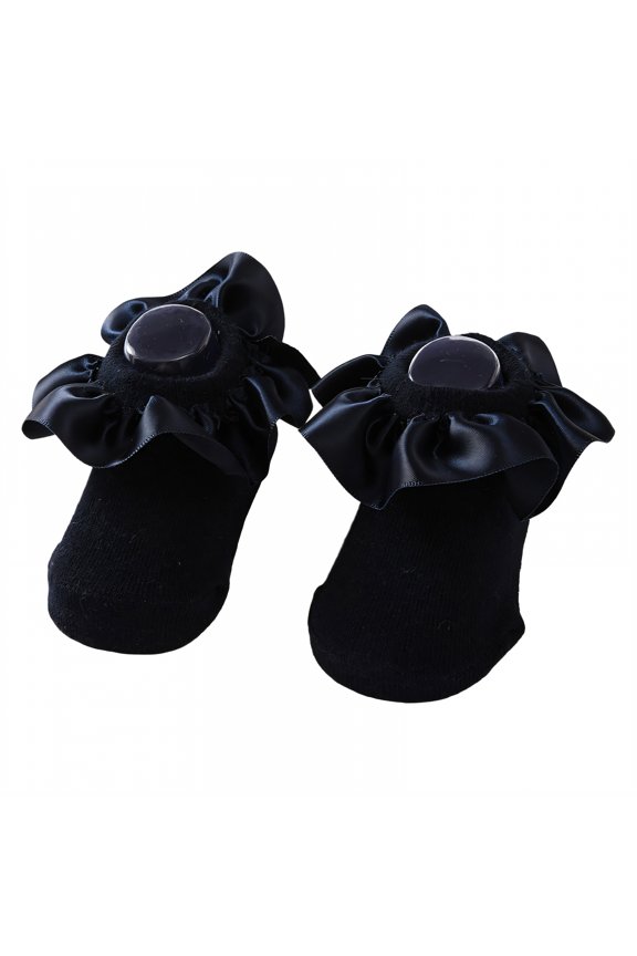 Kids Socks,0-12 Months Ruffle Socks,Adorable Design Lace Socks,Blue
