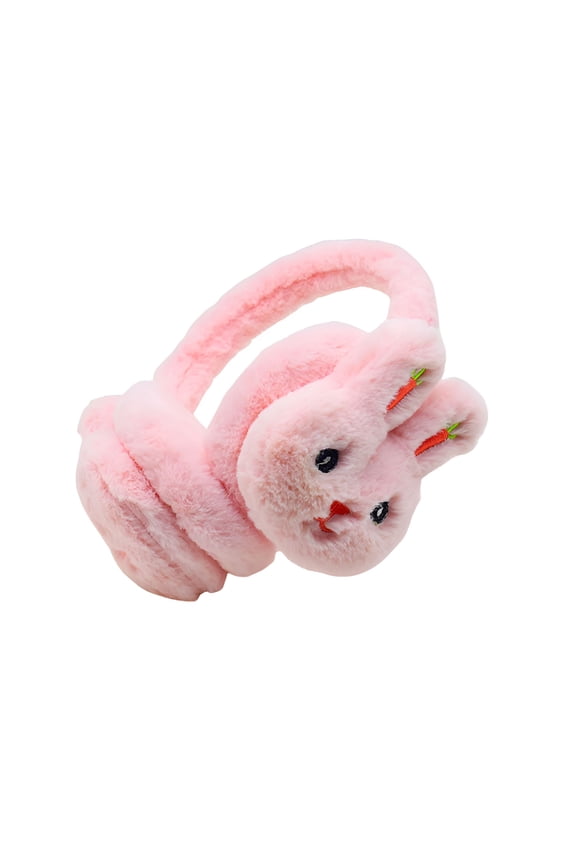 Kids Winter Earmuffs Plush Warm Cute Rabbit Ear Warmers Earflap Cute Cartoon Earmuff for Boys Girls Baby Toddlers