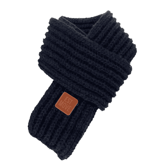 TELOLY Kids Winter Scarf,Neck Protection Red Scarf,Fashionable Design Kids Boys Girls Scarf,Black