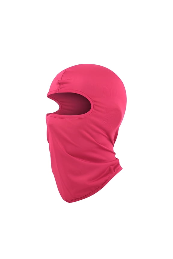 Kids Winter Ski Face Mask,Cold and Windproof Outdoor Cycling and Motorcycle Protection Skiing Solid Face Mask for Boys & Girls Free Size Hot Pink