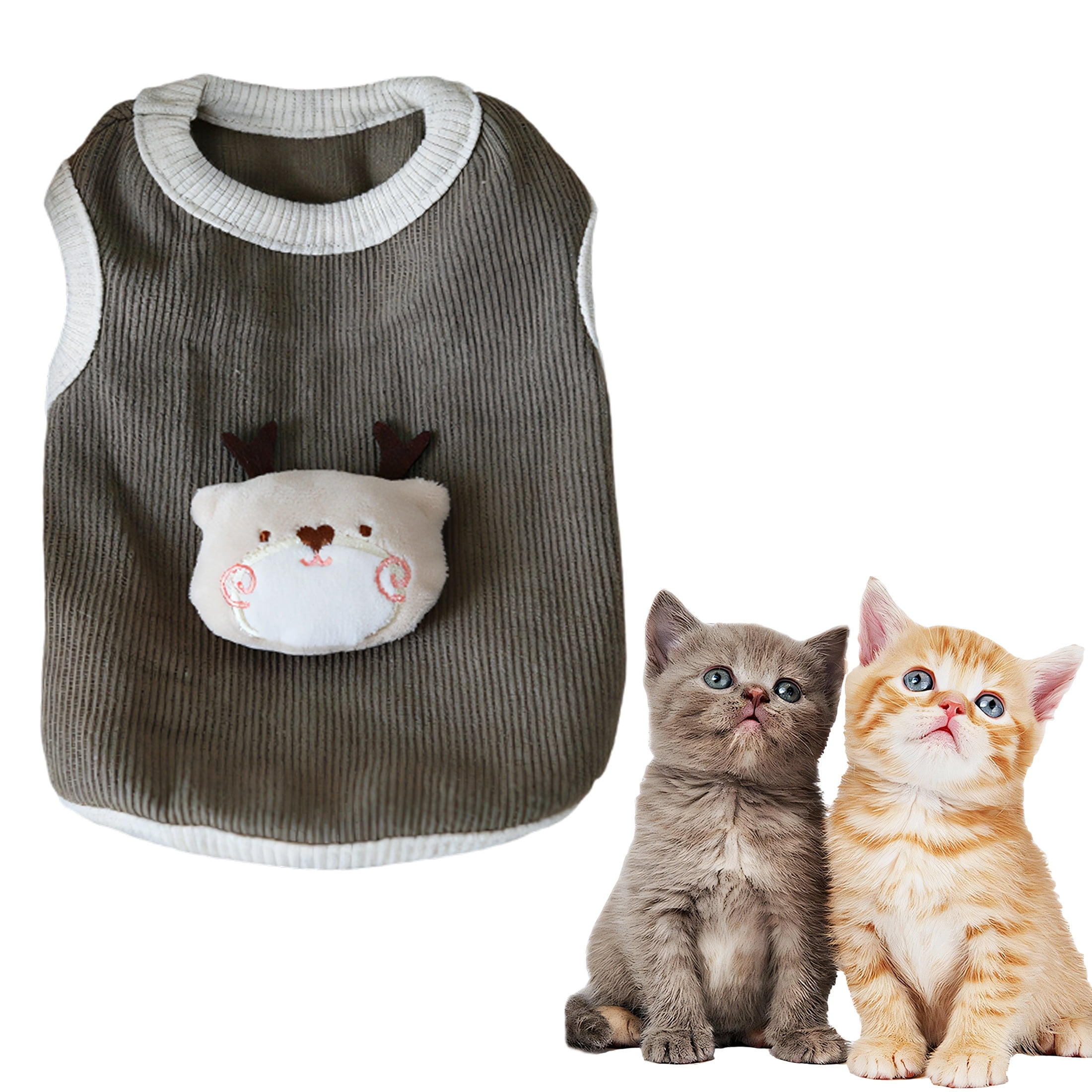 TELOLY Kitten Clothes,Cotton Girl Dog Clothes for Kittens and