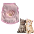 thumbnail image 1 of TELOLY Kitten Clothes,Polyester Dog Clothes for 3.31-4.41 Lbs Kittens and Puppies,Palm Cotton Breathable Cat Outfit,Pink,S, 1 of 7