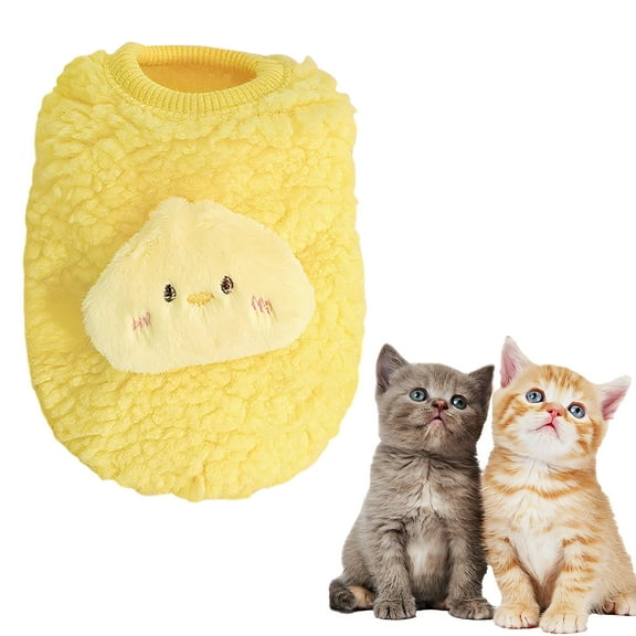 TELOLY Kitten Clothes,Polyester Dog Sweaters for Small Dogs Girl for Pets Under 1.10 Lbs,Winter Warm Extra Small Chicken Dog Sweater,Style1,Xxs