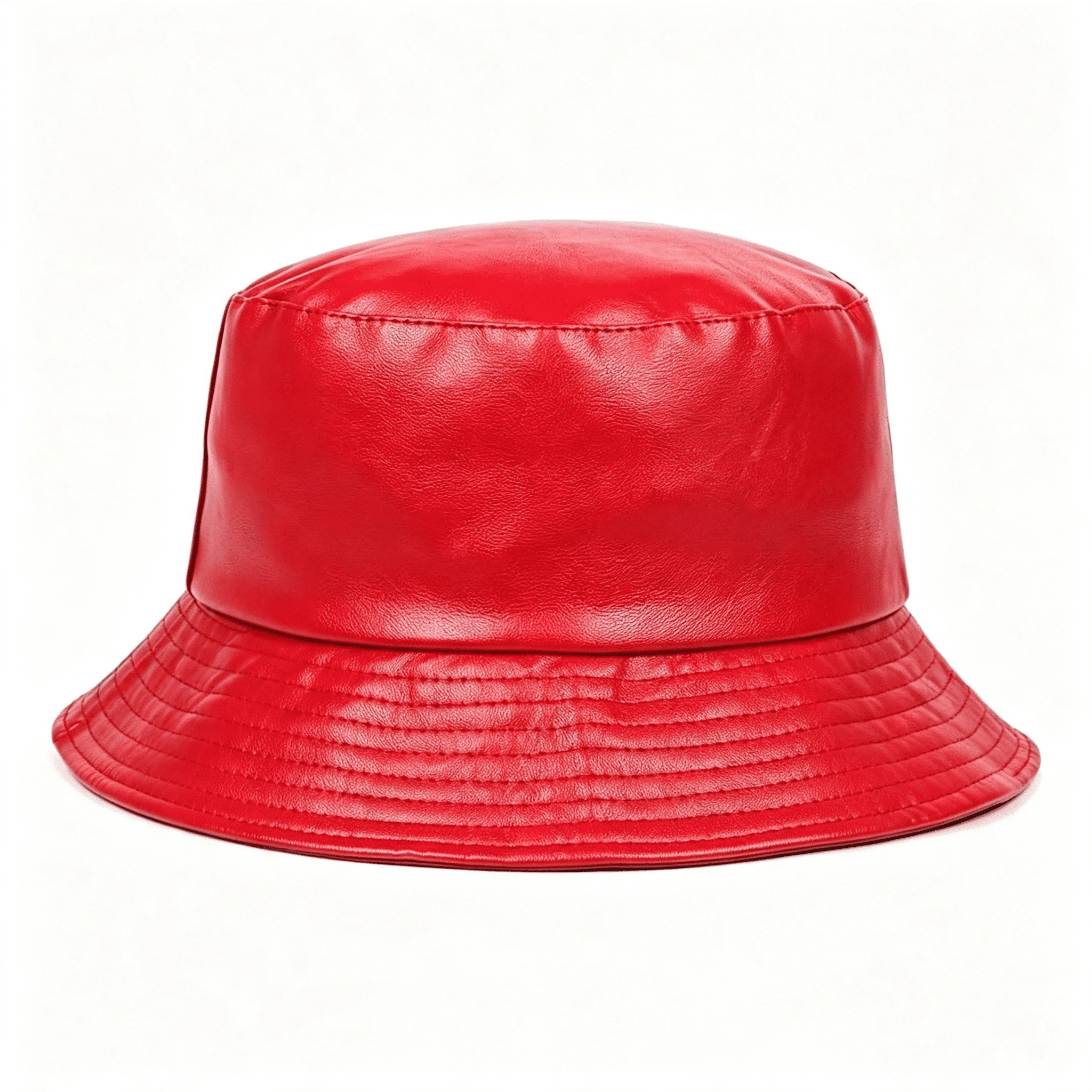 TELOLY Leather Bucket Hat for Men Women,Pu Packable Sun Hats,Fisherman ...