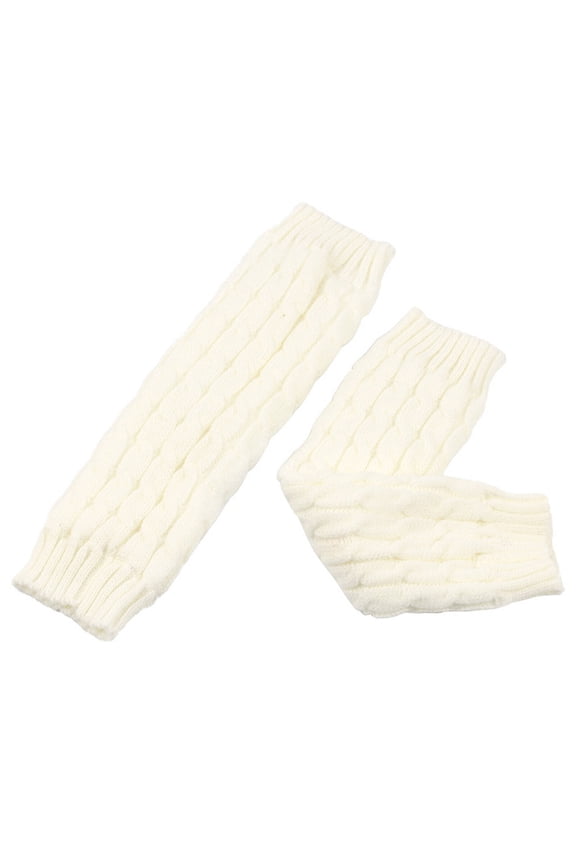 Leg Warmers,Soft and Comfortable Legwarmers,Thick Material Double Warmth White Leg Warmers,White